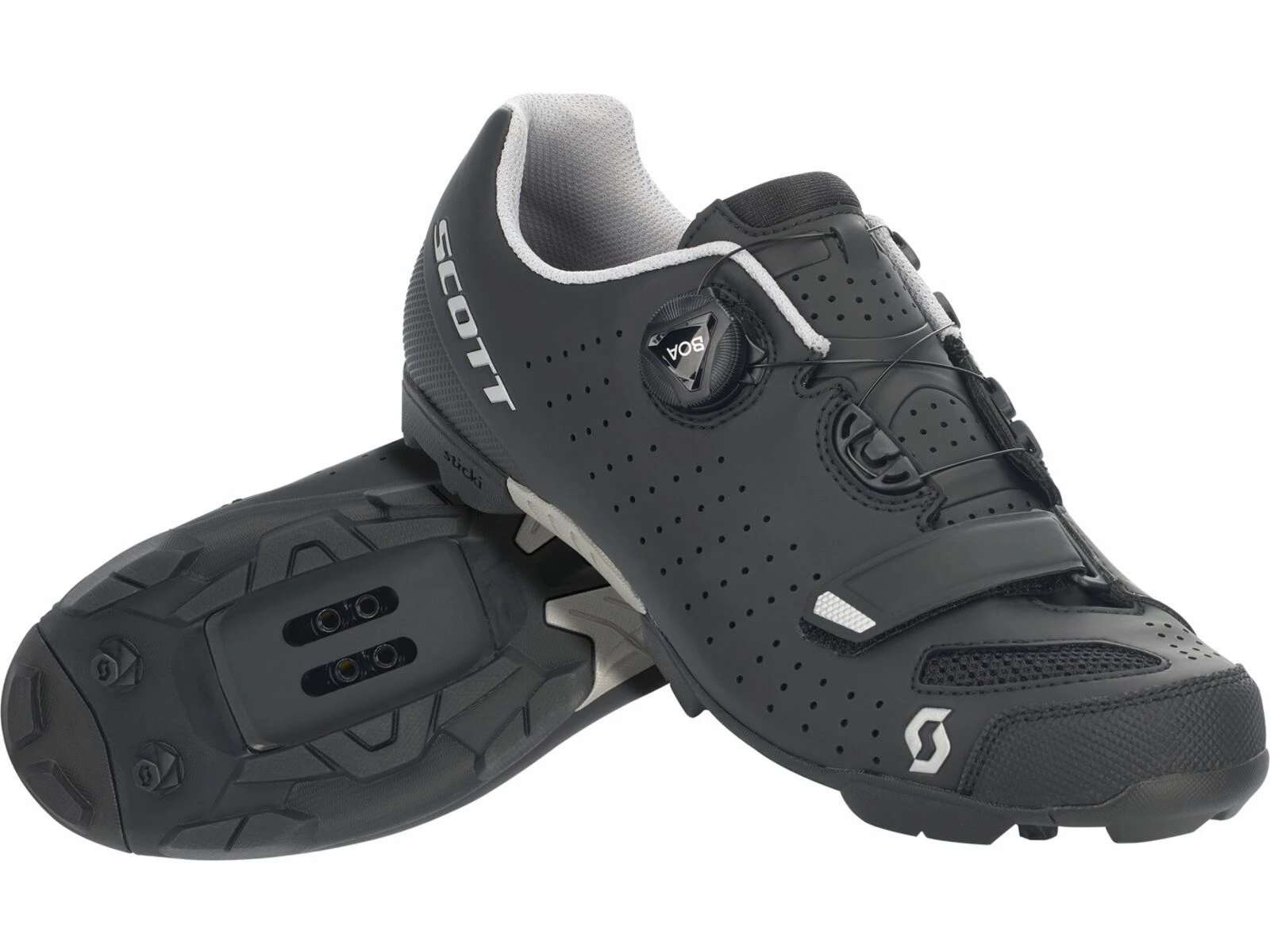 Scott MTB Comp BOA Shoe, Matt Black/silver 2 Scott MTB Comp BOA Shoe, Matt Black/silver – Bild 2