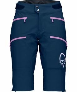 Norrona Fjørå Flex¹ Heavy Duty Shorts W's, Indigo Night/violet Tulle