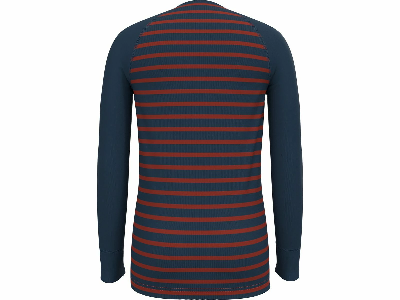 Odlo Active Warm Eco Kids Stripes Base Layer, Blue Wing Teal/ketchup 2 Odlo Active Warm Eco Kids Stripes Base Layer, Blue Wing Teal/ketchup – Bild 2