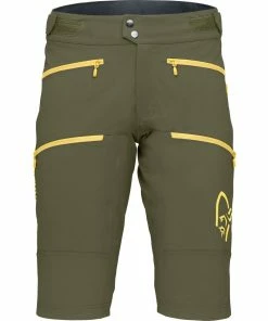Norrona Fjørå Flex¹ Heavy Duty Shorts M's, Olive Night/lemon Chrome