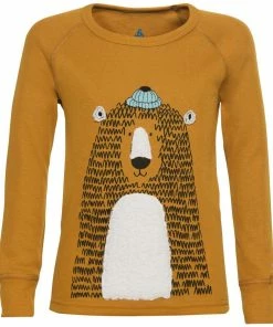 Odlo Active Warm Eco Trend Kids Long-Sleeve Base Layer Top, Buckthorn Brown