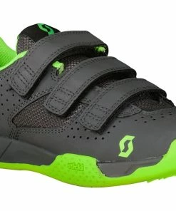 Scott MTB AR Kids Strap Shoe, Grey/neon Green