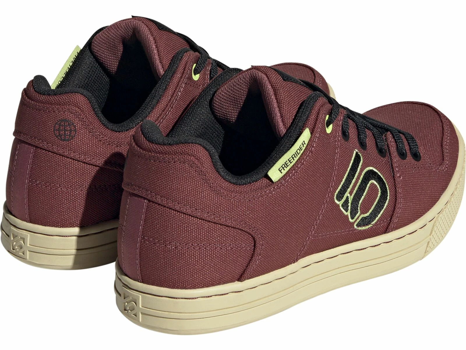 Five Ten Freerider Canvas Women, Burgundy/core Black/pulse Lime 2 Five Ten Freerider Canvas Women, Burgundy/core Black/pulse Lime – Bild 2