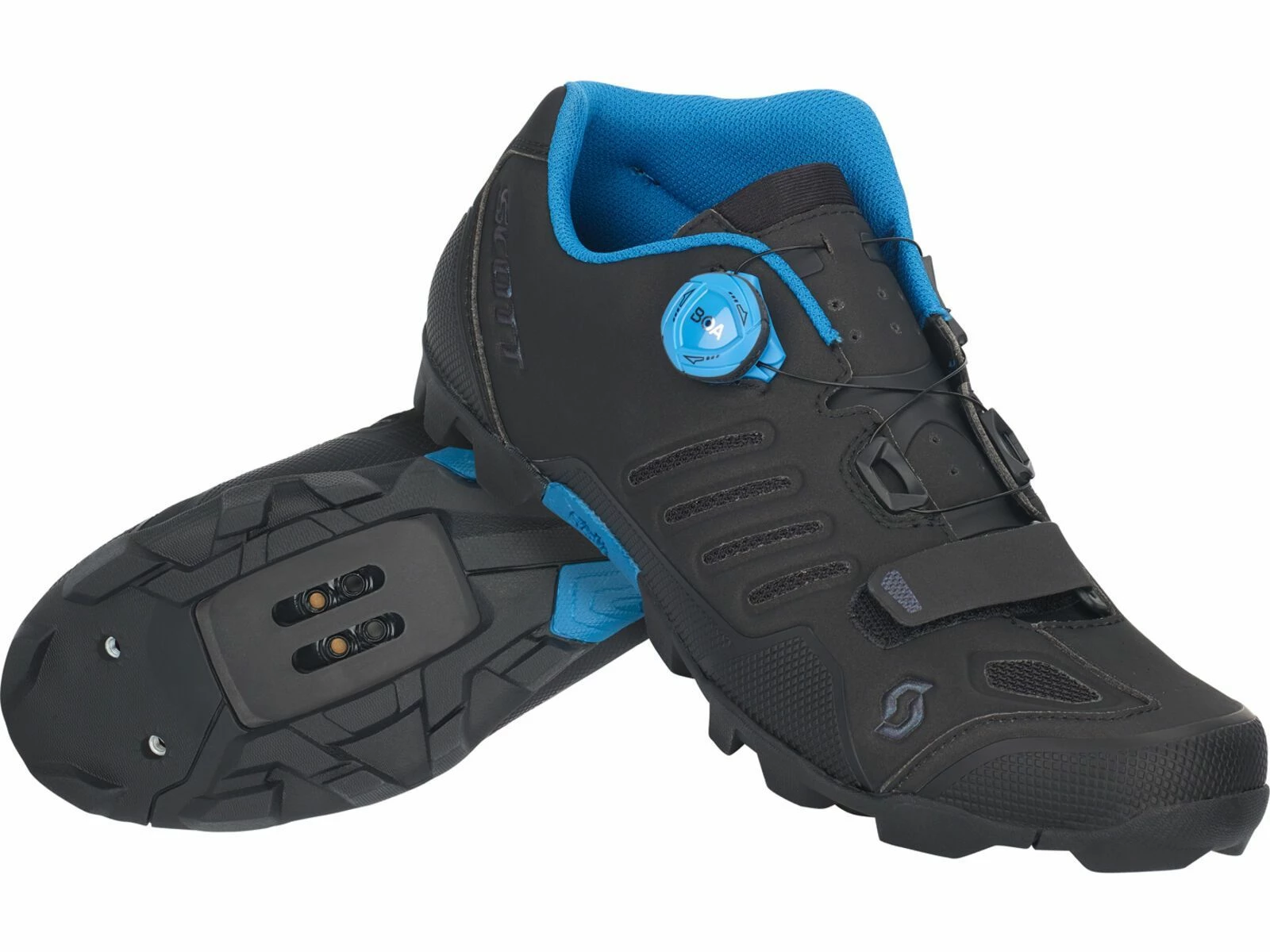 Scott MTB Shr-alp RS Shoe, Matt Black/atlantic Blue 2 Scott MTB Shr-alp RS Shoe, Matt Black/atlantic Blue – Bild 2