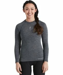 Specialized Women's Merino Seamless Long Sleeve Base Layer, Grey