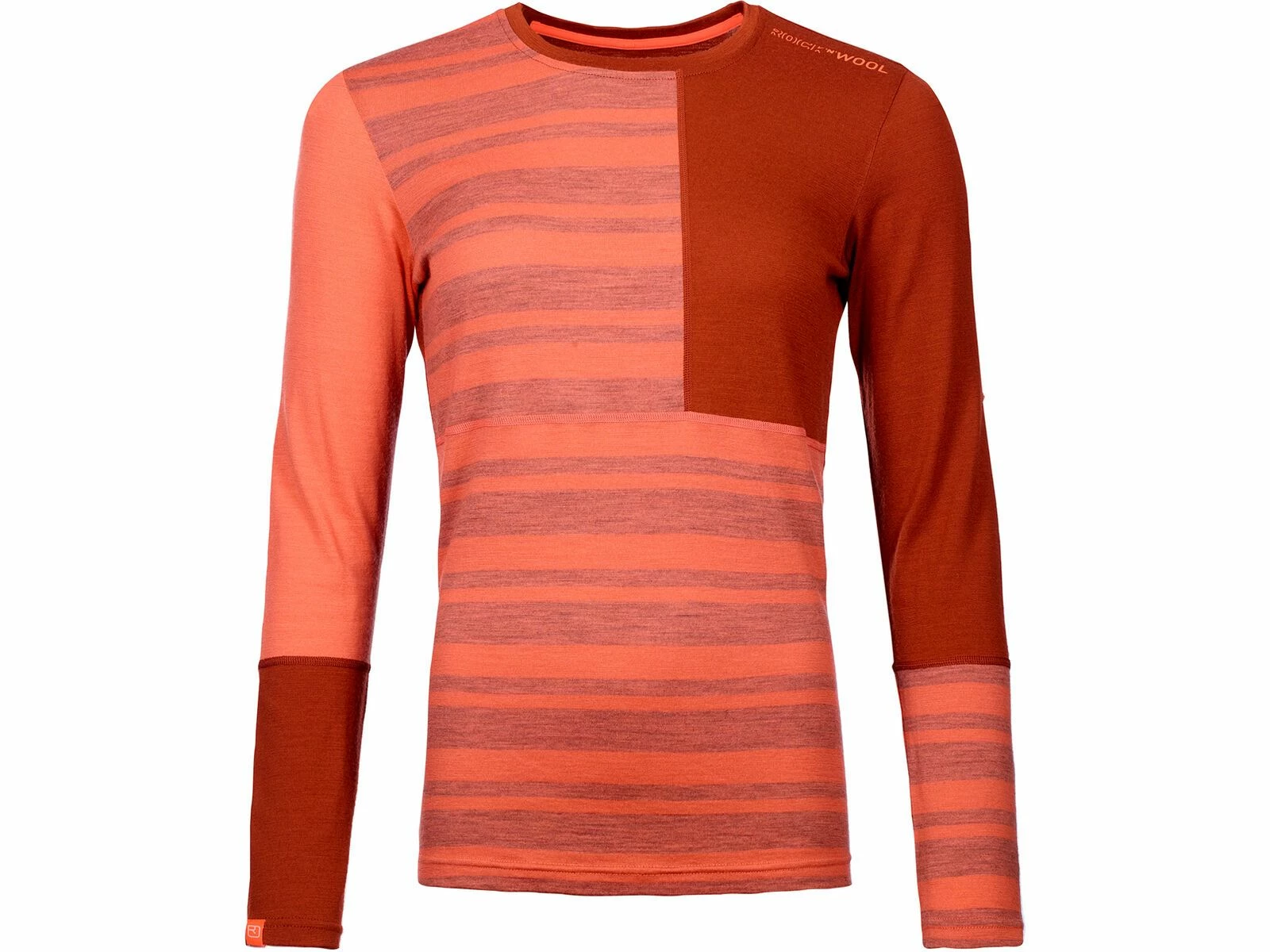 Ortovox 185 Merino Rock'n'Wool Long Sleeve W, Coral 1 Ortovox 185 Merino Rock'n'Wool Long Sleeve W, Coral